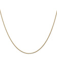 14K Yellow Gold 1.05 mm Polished Chain Necklace, Solid