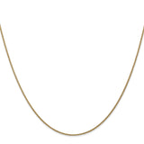14K Yellow Gold 1.05 mm Polished Chain Necklace, Solid