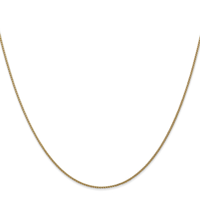 14K Yellow Gold 1.05 mm Polished Chain Necklace, Solid