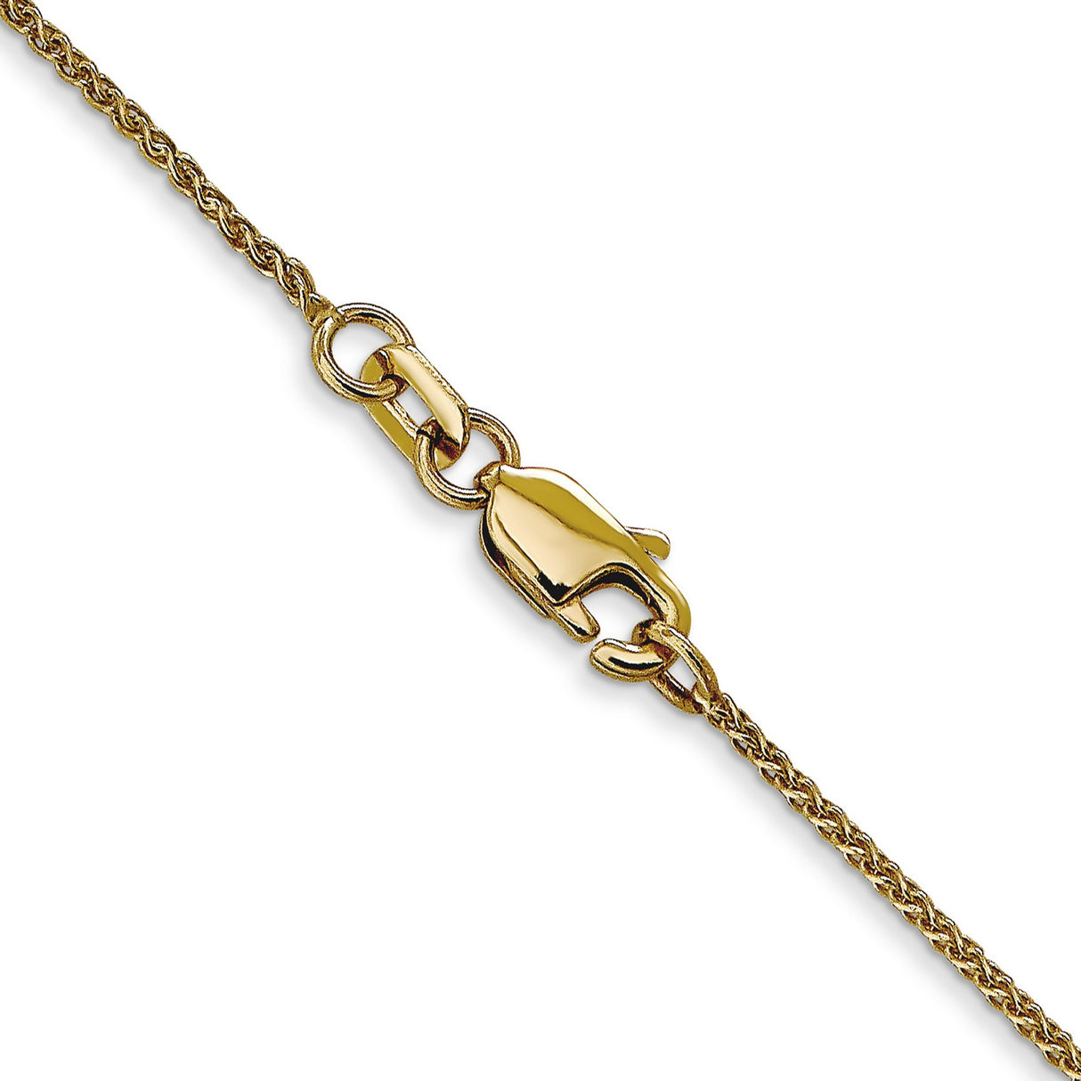 14K Yellow Gold 1.05 mm Polished Chain Necklace, Solid alternate angle