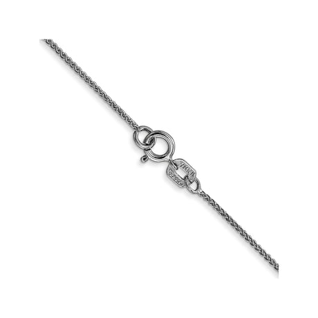 14K White Gold 0.85 mm Polished Chain Necklace, Solid alternate angle