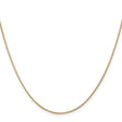 14K Yellow Gold 0.85 mm Polished Chain Necklace, Solid