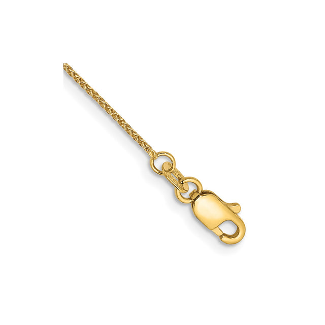 14K Yellow Gold 0.85 mm Polished Chain Bracelet, Solid