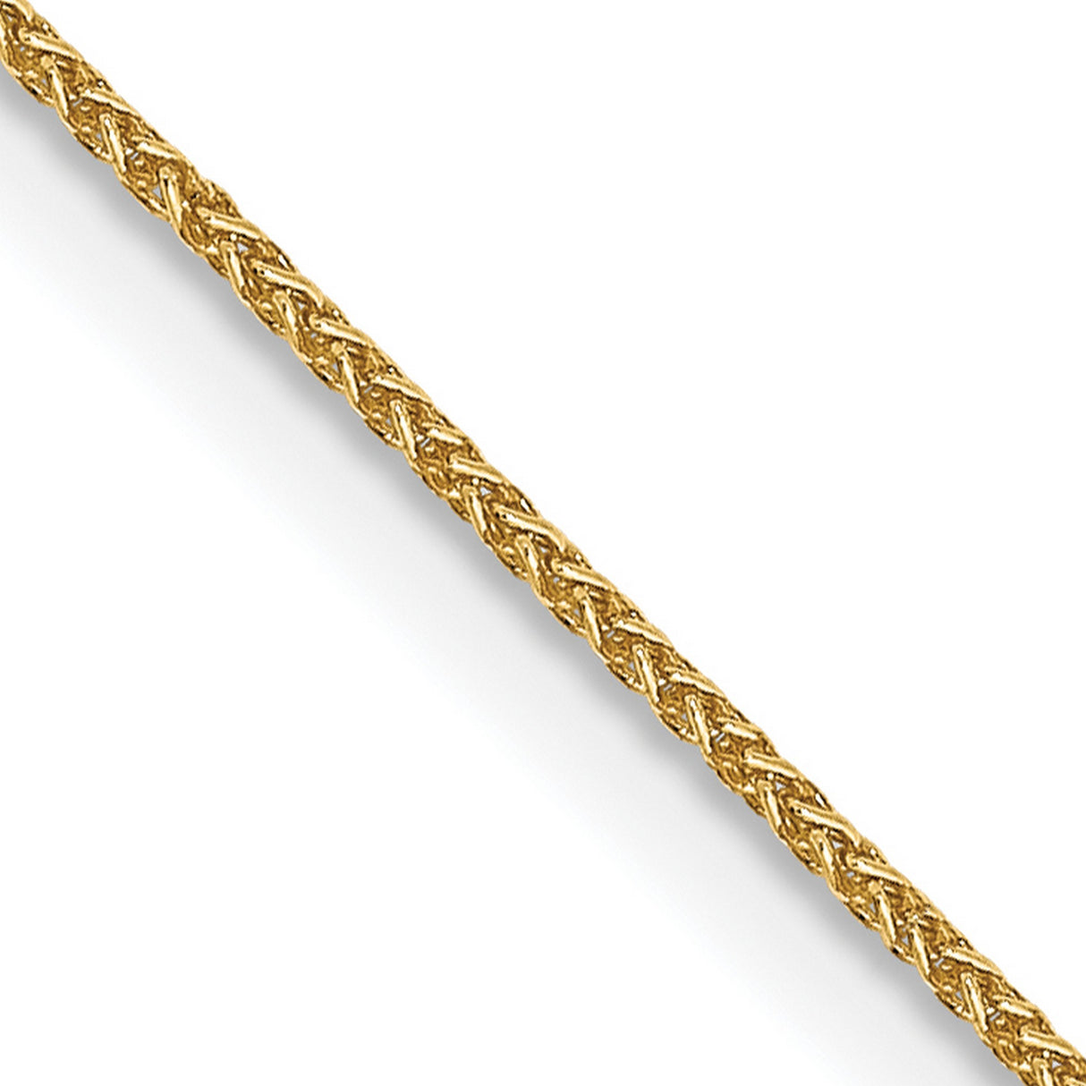 14K Yellow Gold 0.85 mm Polished Chain Necklace, Solid detail view