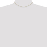 14K Yellow Gold 1 mm Singapore Chain Necklace, Polished detail view
