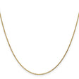 14K Yellow Gold 0.95 mm Polished Chain Necklace, Solid