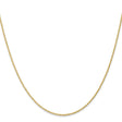 14K Yellow Gold 1.1 mm Rope Chain Necklace, Polished