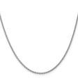 14K White Gold 1.8 mm Polished Chain Necklace, Solid