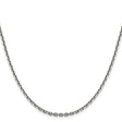 14K White Gold 2.5 mm Polished Chain Necklace, Solid
