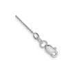 14K White Gold 0.8 mm Polished Chain Anklet, Solid