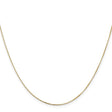 14K Yellow Gold 0.5 mm Box Chain Anklet, Polished