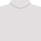 14K Yellow Gold 0.7 mm Box Chain Necklace, Polished detail view