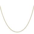 14K Yellow Gold 0.65 mm Polished Chain Necklace, Solid
