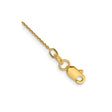 14K Yellow Gold 0.8 mm Polished Chain Anklet, Solid