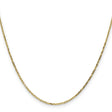 14K Yellow Gold 1.4 mm Polished Chain Necklace, Solid
