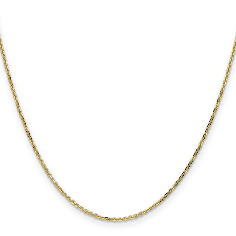 14K Yellow Gold 1.4 mm Polished Chain Necklace, Solid