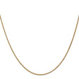 14K Yellow Gold 1.25 mm Polished Chain Necklace, Solid
