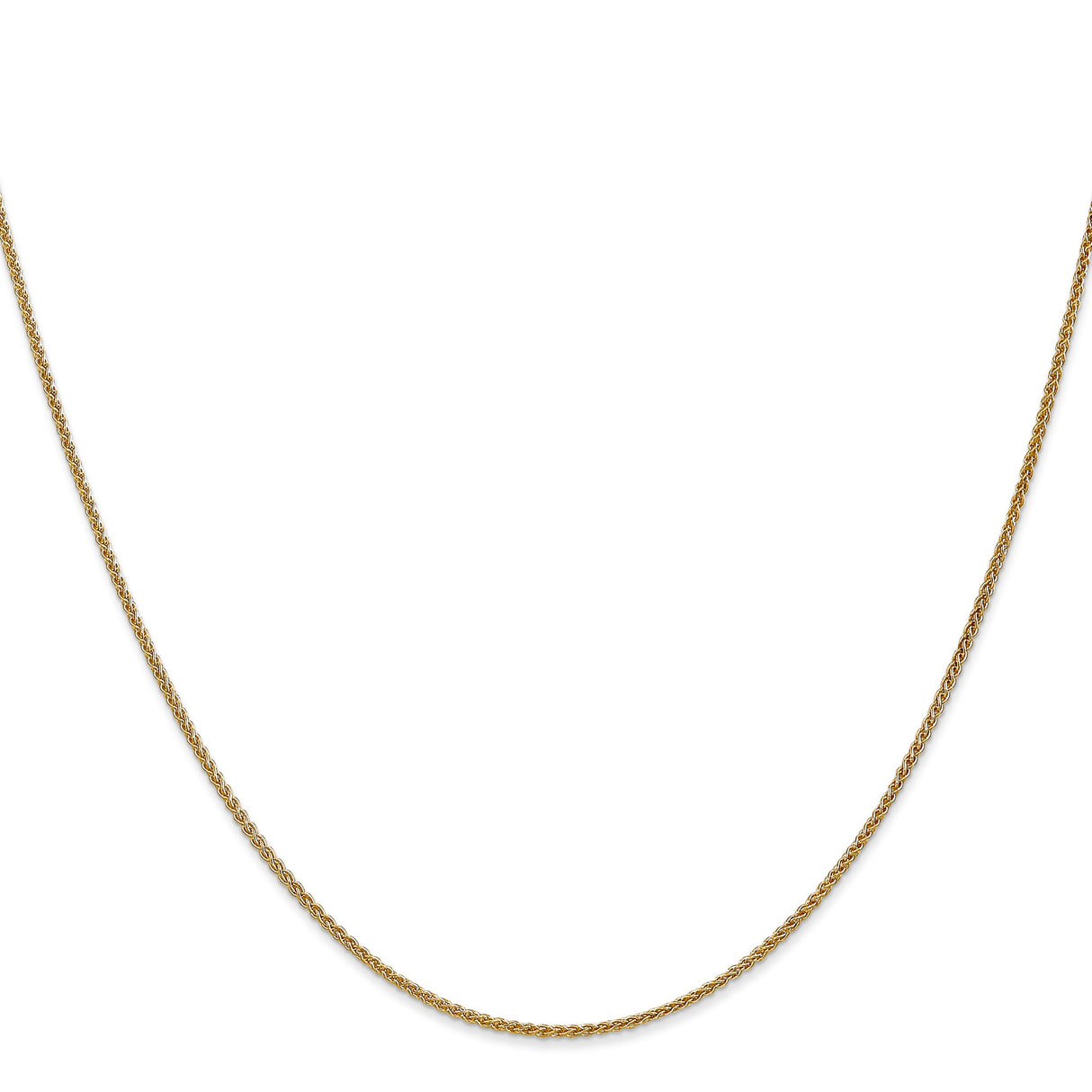 14K Yellow Gold 1.25 mm Polished Chain Necklace, Solid