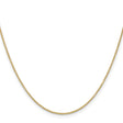 14K Yellow Gold 1.2 mm Polished Chain Necklace, Solid