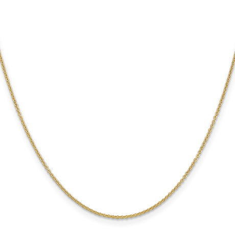 14K Yellow Gold 1.2 mm Polished Chain Necklace, Solid