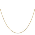 14K Yellow Gold 1.2 mm Polished Chain Necklace, Solid