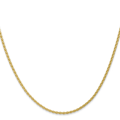 14K Yellow Gold 1.75 mm Polished Chain Necklace, Solid