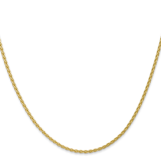 14K Yellow Gold 1.75 mm Polished Chain Necklace, Solid