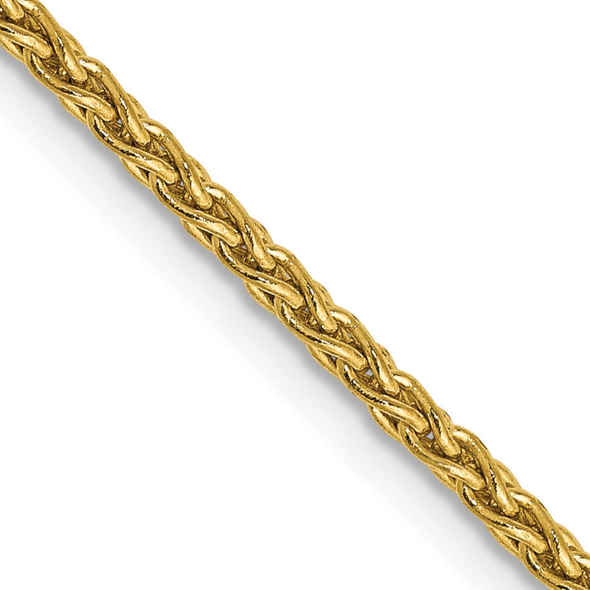 14K Yellow Gold 1.75 mm Polished Chain Necklace, Solid detail view