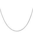 14K White Gold 1 mm Polished Chain Necklace, Solid