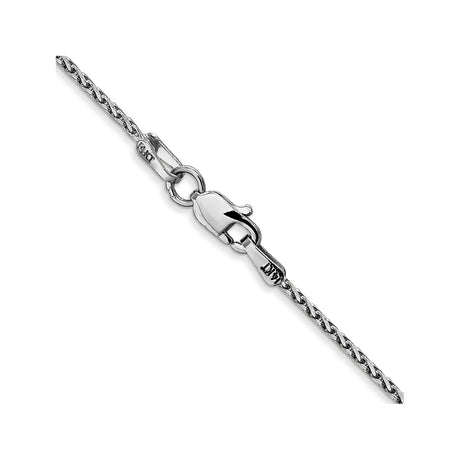 14K White Gold 1.5 mm Polished Chain Necklace, Solid alternate angle