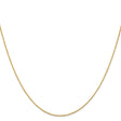 14K Yellow Gold 0.8 mm Polished Chain Necklace, Solid