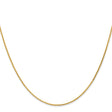 14K Yellow Gold 1 mm Polished Chain Necklace, Solid
