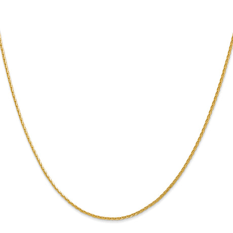 14K Yellow Gold 1.5 mm Polished Chain Necklace, Solid