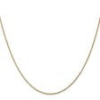 14K Yellow Gold 0.8 mm Rope Chain Necklace, Polished