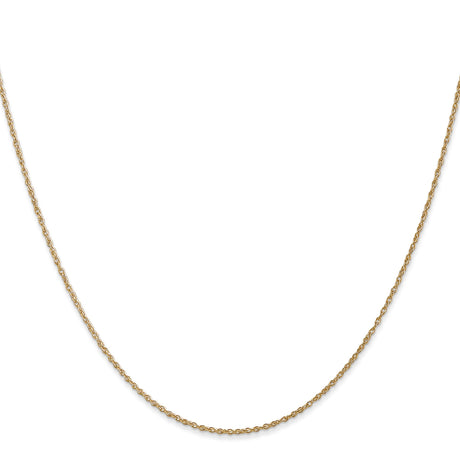 14K Yellow Gold 0.8 mm Rope Chain Necklace, Polished