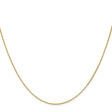 14K Yellow Gold 0.7 mm Polished Chain Necklace, Solid