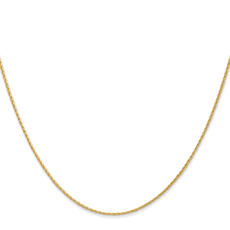 14K Yellow Gold 1 mm Polished Chain Necklace, Solid