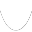 14K White Gold 1 mm Polished Chain Necklace, Solid
