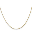 14K Yellow Gold 1.15 mm Polished Chain Necklace, Solid