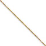 14K Yellow Gold 1.15 mm Polished Chain Necklace, Solid detail view