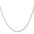 14K White Gold 1.15 mm Polished Chain Necklace, Solid