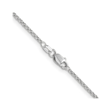 14K White Gold 1.55 mm Polished Chain Necklace, Solid alternate angle