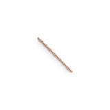 14K Rose Gold 0.5 mm Rope Chain Necklace, Polished detail view