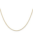 14K Yellow Gold 0.9 mm Polished Chain Necklace, Solid