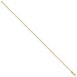 14K Yellow Gold 1.4 mm Polished Chain Anklet, Solid