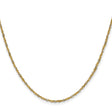 14K Yellow Gold 1.65 mm Singapore Chain Necklace, Polished