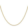 14K Yellow Gold 1.5 mm Polished Chain Necklace, Solid