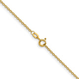 14K Yellow Gold 1.5 mm Polished Chain Necklace, Solid alternate angle
