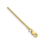 14K Yellow Gold 1.5 mm Polished Chain Necklace, Solid detail view