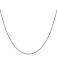 14K White Gold 1.5 mm Polished Chain Necklace, Solid